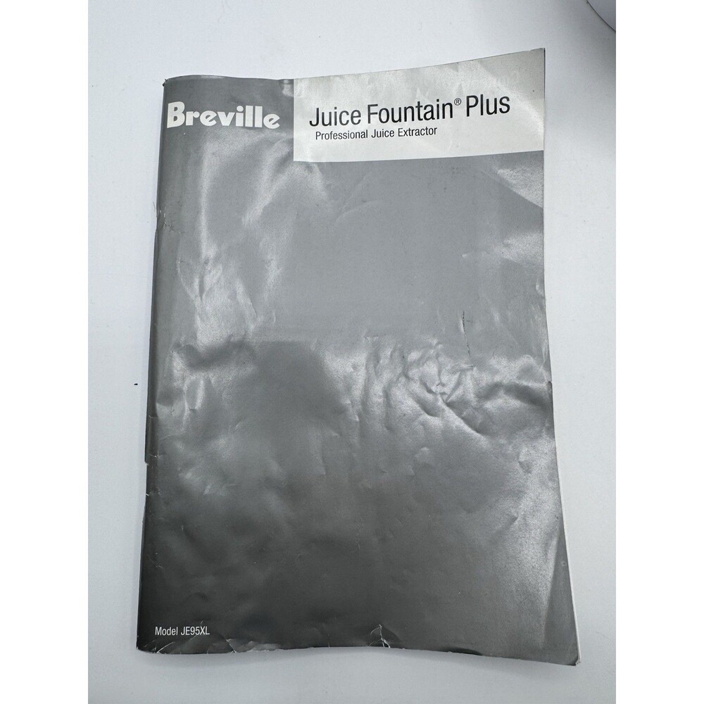 Manual Instruction Book The Juice Fountain Plus Breville JE98XL